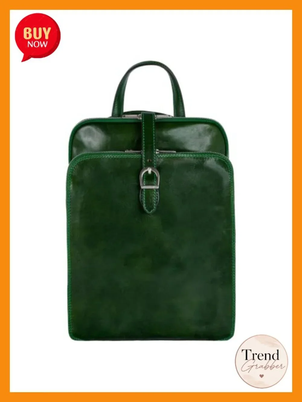 Full Grain Leather Convertible Backpack Shoulder Bag Laptop Rucksack Travel Work